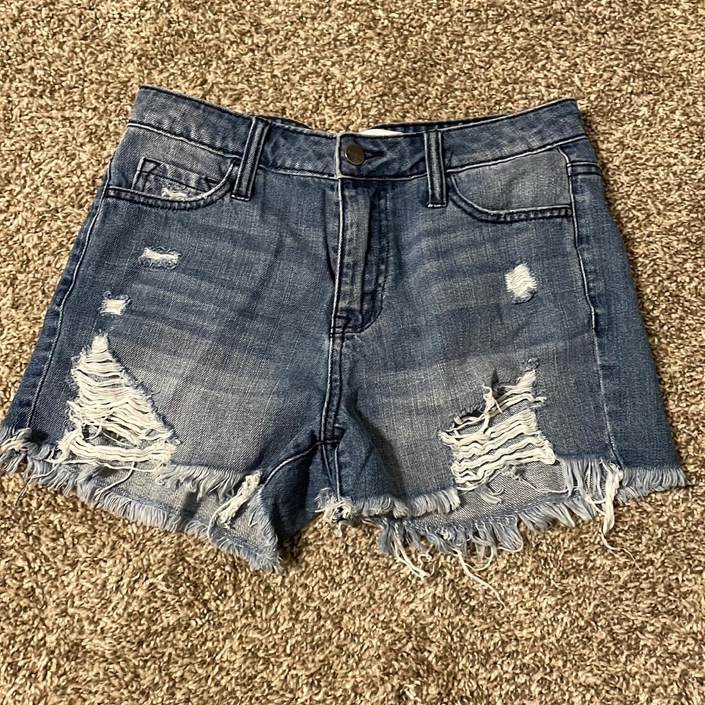 VERVET distressed jean shorts